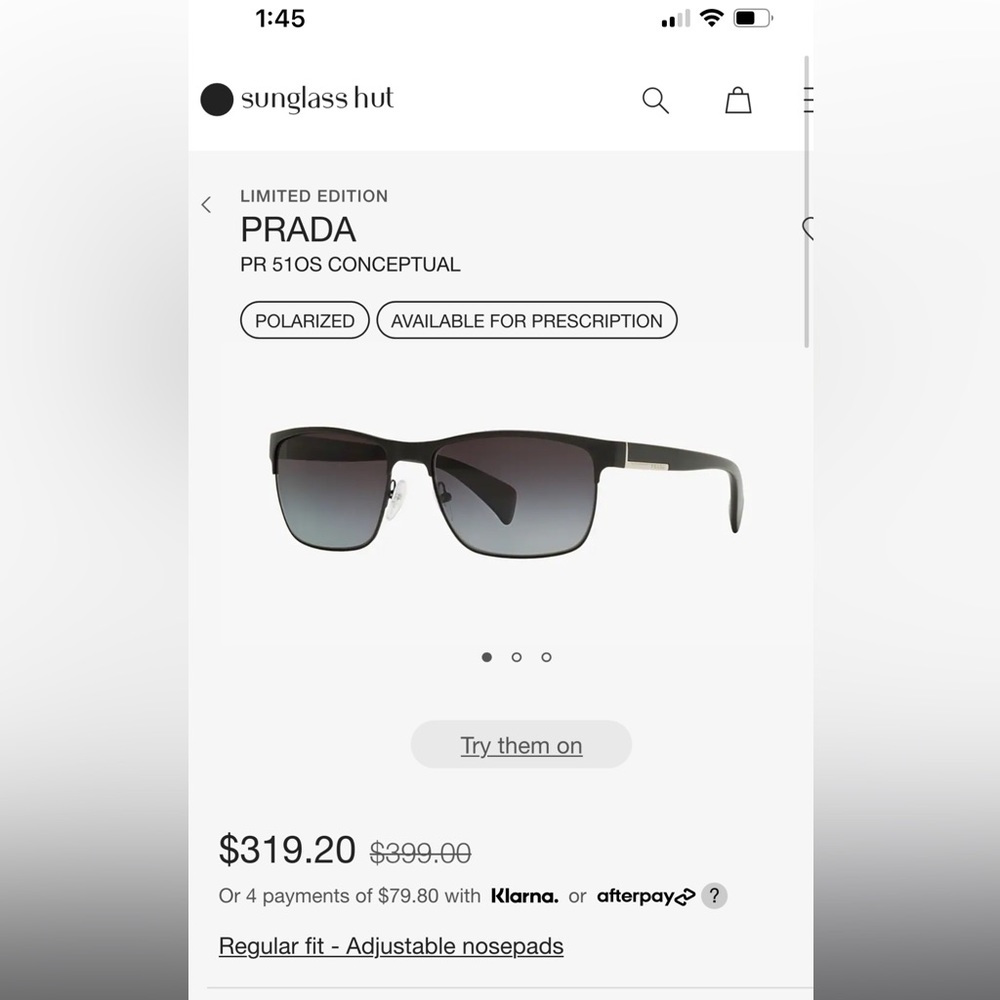 Prada Mens Sunglasses